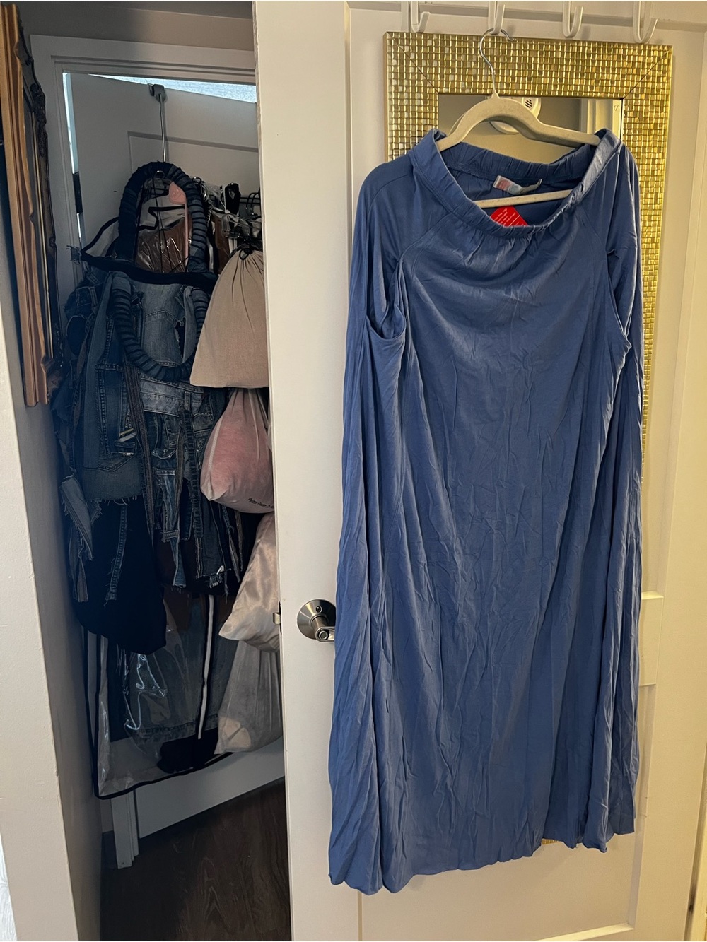 FP Movement by Free People Slate Blue Maxi Skirt with Branded Label 46” LONG